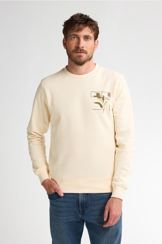 SWEATER MET PRINT M 3050 SWR340 1108 Raw Sand